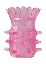 Розовая насадка на пенис с шипиками Лепестки - Erowoman-Eroman - в Тюмени купить с доставкой