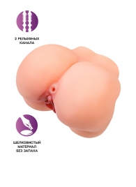 Реалистичный мастурбатор в форме попки с 2 любовными входами - No Name - в Тюмени купить с доставкой