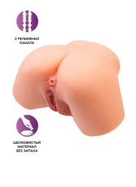 Телесный реалистичный мастурбатор-полуторс с 2 любовными входами - No Name - в Тюмени купить с доставкой