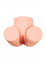 Телесный мастурбатор в форме попки с 2 любовными входами - No Name - в Тюмени купить с доставкой