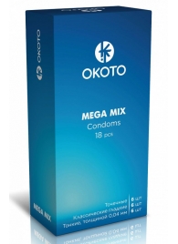 Презервативы OKOTO Mega Mix - 18 шт. - Sitabella - купить с доставкой в Тюмени