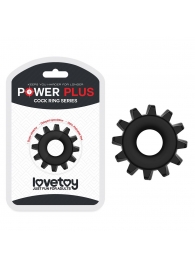 Чёрное эрекционное кольцо для пениса Power Plus - Lovetoy - в Тюмени купить с доставкой