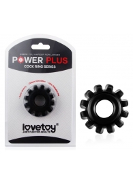 Чёрное эрекционное кольцо для пениса Power Plus - Lovetoy - в Тюмени купить с доставкой