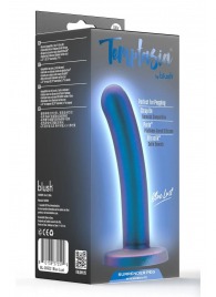 Синяя насадка с гладкой поверхностью Surrender 5.75 Inch Intermediate Pegging Dildo - 14,6 см. - Blush Novelties - купить с доставкой в Тюмени
