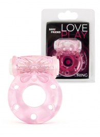 Розовое эрекционное виброкольцо с бабочкой - 1137 - в Тюмени купить с доставкой