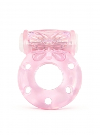 Розовое эрекционное виброкольцо с бабочкой - 1137 - в Тюмени купить с доставкой