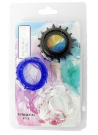 Набор из 3 эрекционных колец разного цвета и рельефа - Boys of Toys - в Тюмени купить с доставкой