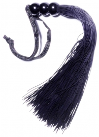 Черная силиконовая плетка - 25,4 см. - Boys of Toys - купить с доставкой в Тюмени