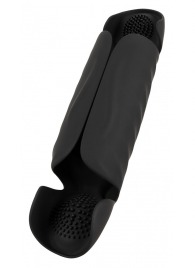 Черный вибромастурбатор с трехточечной стимуляцией Penis Trainer with 3 Point Stimulation - Orion - в Тюмени купить с доставкой