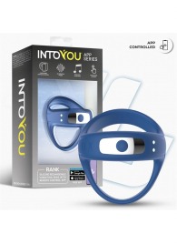 Синее интерактивное эрекционное виброкольцо Rank - Intoyou - в Тюмени купить с доставкой