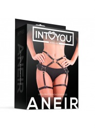 Черные стрепы на бёдра Aneir - Intoyou - купить с доставкой в Тюмени