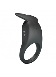 Черное перезаряжаемое виброкольцо Carlton - Baile - в Тюмени купить с доставкой