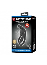 Черное перезаряжаемое виброкольцо Goodwin - Baile - в Тюмени купить с доставкой