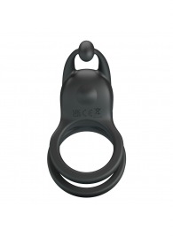 Черное перезаряжаемое виброкольцо Goodwin - Baile - в Тюмени купить с доставкой