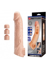 Телесный фаллоудлинитель с подхватом мошонки Silas - 26 см. - Baile - в Тюмени купить с доставкой