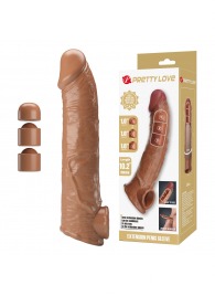 Карамельный фаллоудлинитель с подхватом мошонки Silas - 26 см. - Baile - в Тюмени купить с доставкой