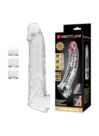Прозрачный фаллоудлинитель с подхватом мошонки Silas - 26 см. - Baile - в Тюмени купить с доставкой