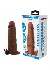 Коричневая насадка на пенис Quillon - 20 см. - Baile - в Тюмени купить с доставкой