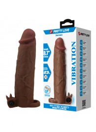 Коричневая насадка на пенис Xerxes - 22 см. - Baile - в Тюмени купить с доставкой