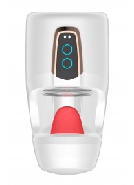 Белый мастурбатор с язычком и возвратно-поступательными движениями - Secwell - в Тюмени купить с доставкой