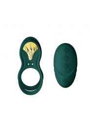 Зеленое эрекционное виброкольцо Bayek с пультом ДУ - Zalo - в Тюмени купить с доставкой