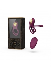 Фиолетовое эрекционное виброкольцо Bayek с пультом ДУ - Zalo - в Тюмени купить с доставкой