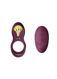 Фиолетовое эрекционное виброкольцо Bayek с пультом ДУ - Zalo - в Тюмени купить с доставкой