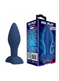 Синяя анальная пробка Bulb Plug S - 9 см. - Baile