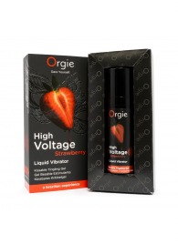 Жидкий вибратор Orgie High Voltage Strawberry - 15 мл. - ORGIE - купить с доставкой в Тюмени