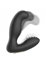 Черный вибромассажер простаты с ротацией и пультом ДУ - Ibiza - в Тюмени купить с доставкой