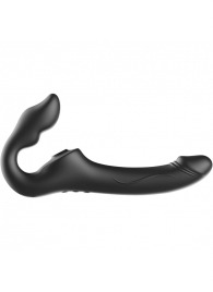 Черный безремневой страпон с 3 моторами - Ibiza - купить с доставкой в Тюмени