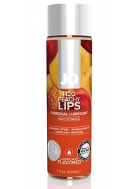 Лубрикант на водной основе с ароматом персика JO Flavored Peachy Lips - 120 мл. - System JO - купить с доставкой в Тюмени