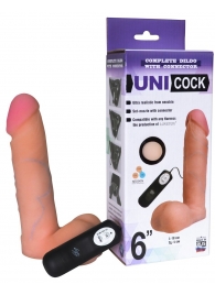 Фаллическая насадка Харнесс UNICOCK 6  с вибрацией - 18 см. - LOVETOY (А-Полимер) - купить с доставкой в Тюмени