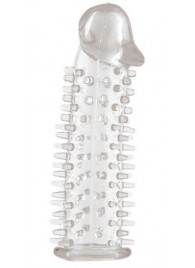 Прозрачная насадка на половой член с закрытой головкой и шипами - 12,5 см. - ToyFa - в Тюмени купить с доставкой