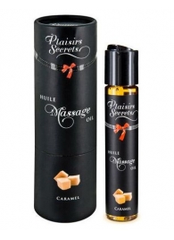 Массажное масло с ароматом карамели Huile de Massage Gourmande Caramel - 59 мл. - Plaisir Secret - купить с доставкой в Тюмени