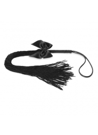 Чёрная плётка Lilly Whip Bijoux - Bijoux Indiscrets - купить с доставкой в Тюмени