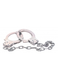 Наручники из металла с длинной цепочкой CHROME HANDCUFFS METAL HANDCUFFS W. KEY - NMC - купить с доставкой в Тюмени