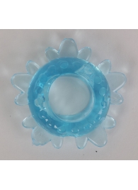 Голубое эрекционное кольцо  Снежинка - White Label - в Тюмени купить с доставкой