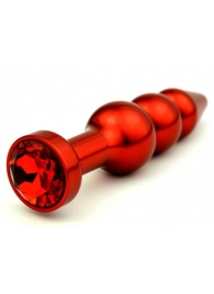 Красная анальная ёлочка с красным кристаллом - 11,2 см. - 4sexdreaM - купить с доставкой в Тюмени