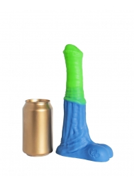 Зелёно-голубой фаллоимитатор  Пегас Medium  - 24 см. - Erasexa - купить с доставкой в Тюмени