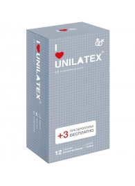 Презервативы с точками Unilatex Dotted - 12 шт. + 3 шт. в подарок - Unilatex - купить с доставкой в Тюмени