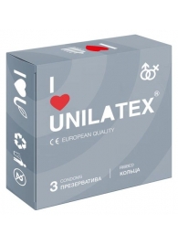 Презервативы с рёбрами Unilatex Ribbed - 3 шт. - Unilatex - купить с доставкой в Тюмени