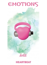 Розовое эрекционное виброкольцо Emotions Heartbeat Light pink - Lola Games - в Тюмени купить с доставкой