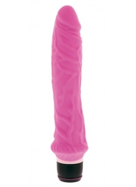 Розовый вибратор-реалистик PURRFECT SILICONE CLASSIC 8.5INCH PINK - 21,5 см. - Dream Toys