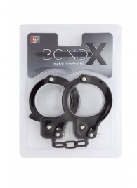 Чёрные наручники из листового металла BONDX METAL CUFFS BLACK - Dream Toys - купить с доставкой в Тюмени