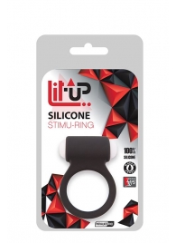 Чёрное эрекционное виброкольцо LIT-UP SILICONE STIMU RING 3 BLACK - Dream Toys - в Тюмени купить с доставкой