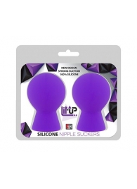 Фиолетовые присоски для груди LIT-UP NIPPLE SUCKERS SMALL PURPLE - Dream Toys