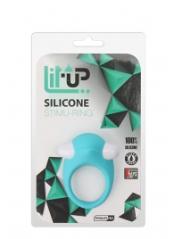 Голубое эрекционное кольцо LIT-UP SILICONE STIMU RING 6 - Dream Toys - в Тюмени купить с доставкой