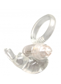 Прозрачное эрекционное кольцо с виброэлементом GOOD VIBES COCKRING RABBIT - Dream Toys - в Тюмени купить с доставкой