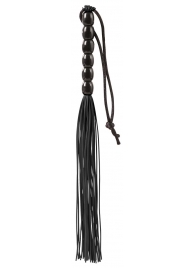 Чёрная мини-плеть из резины Rubber Mini Whip - 22 см. - Blush Novelties - купить с доставкой в Тюмени